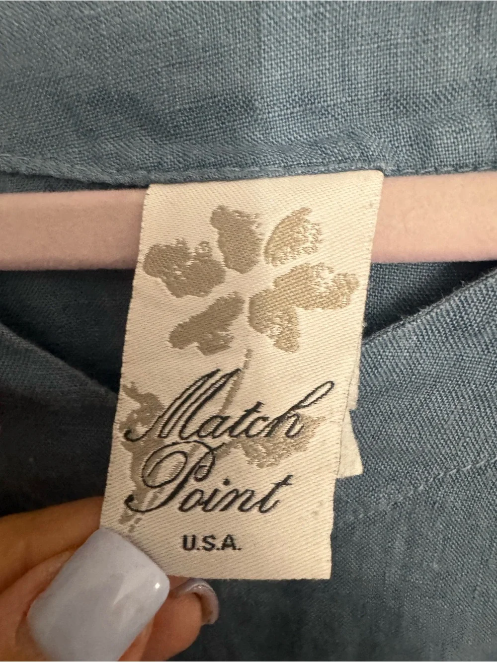 Match Point Linen Tunic Top Size XL - Picture 3 of 4